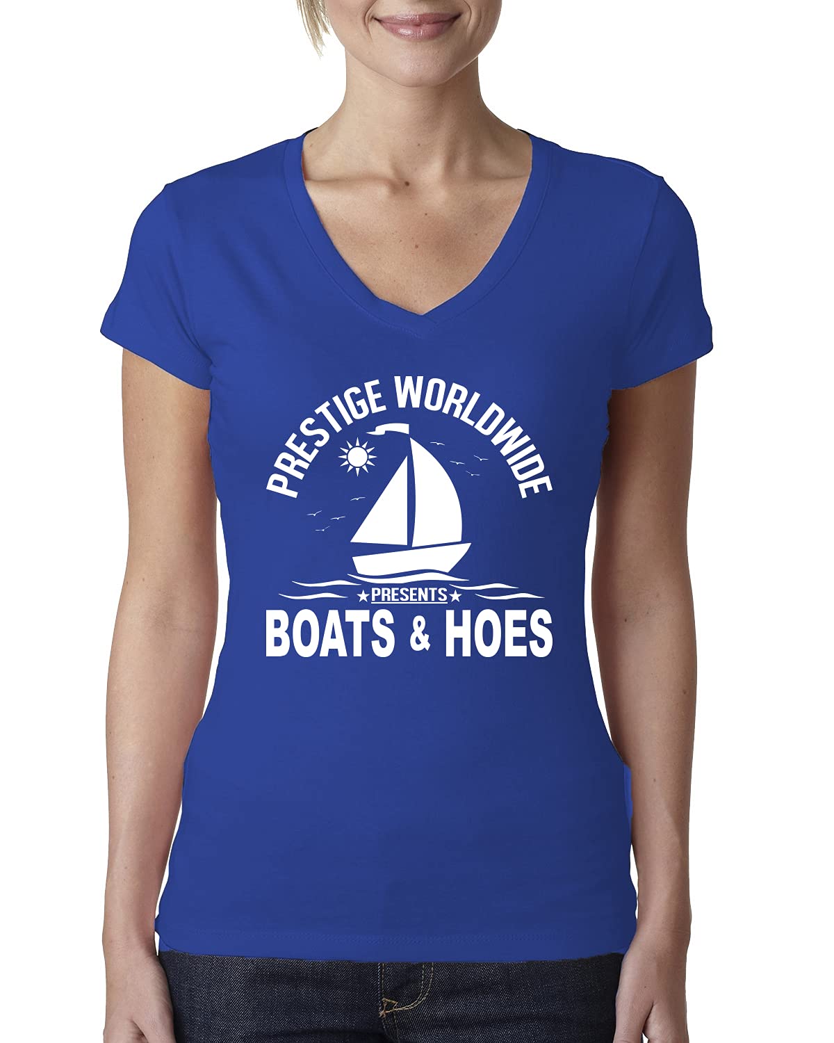 Funny Island Pop Culture Womens Junior Fit V-Neck Tee