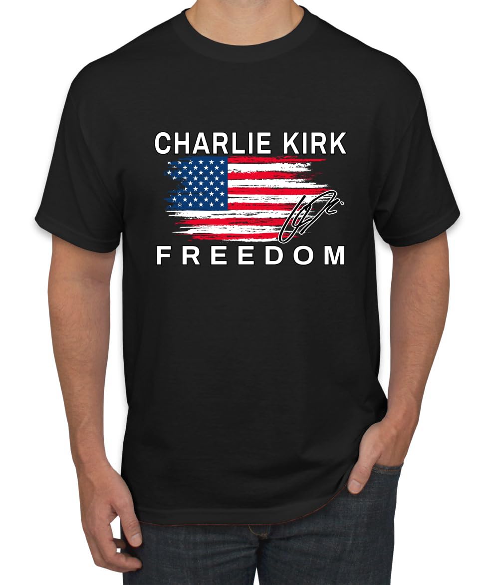 Freedom Shirt Red White and Blue USA Flag Tee, Patriotism American Pride Men's T-Shirt