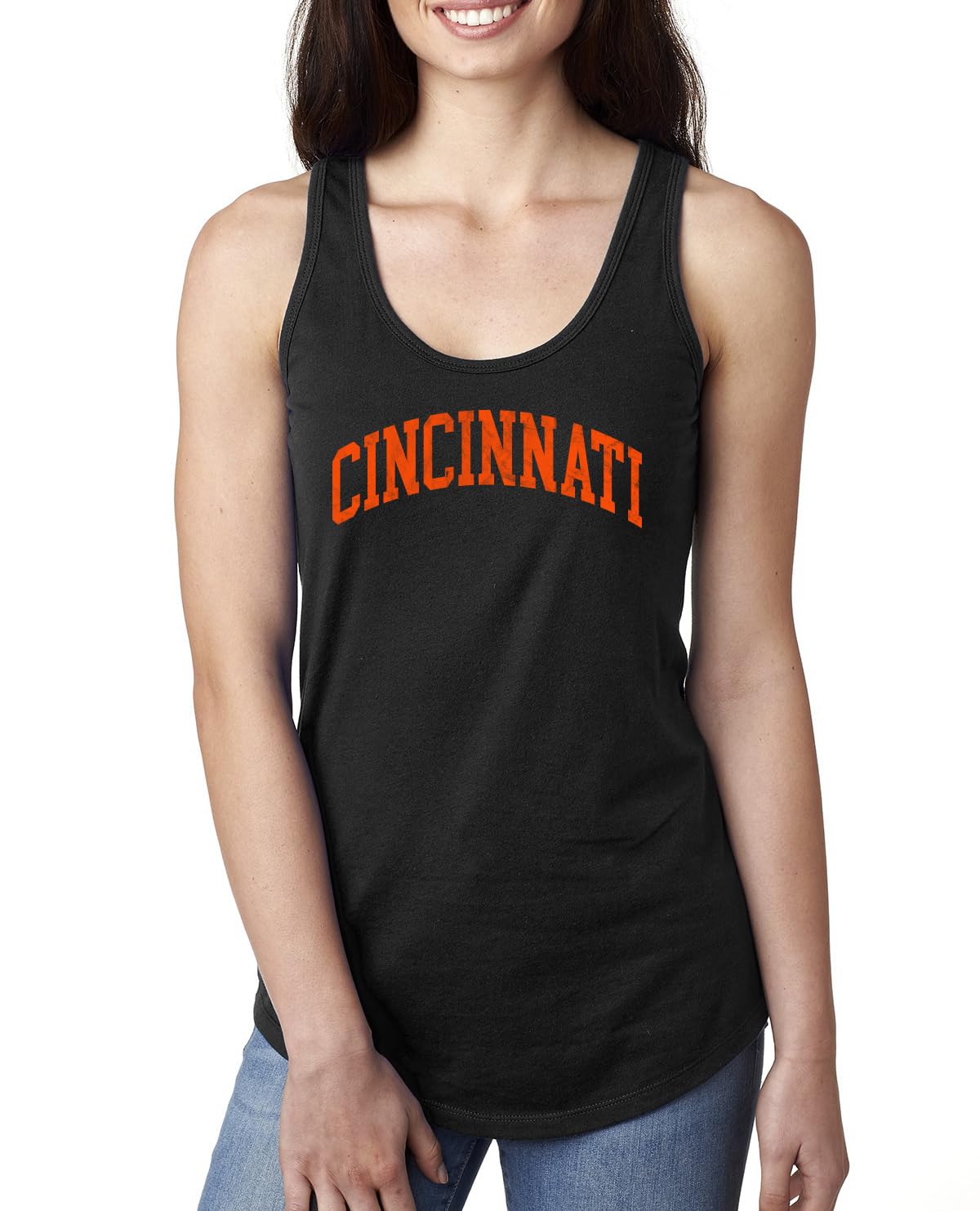 Classic Varsity College Style Fantasy Fan, Trendy Team Streetwear Sports Ladies Racerback Tank Top