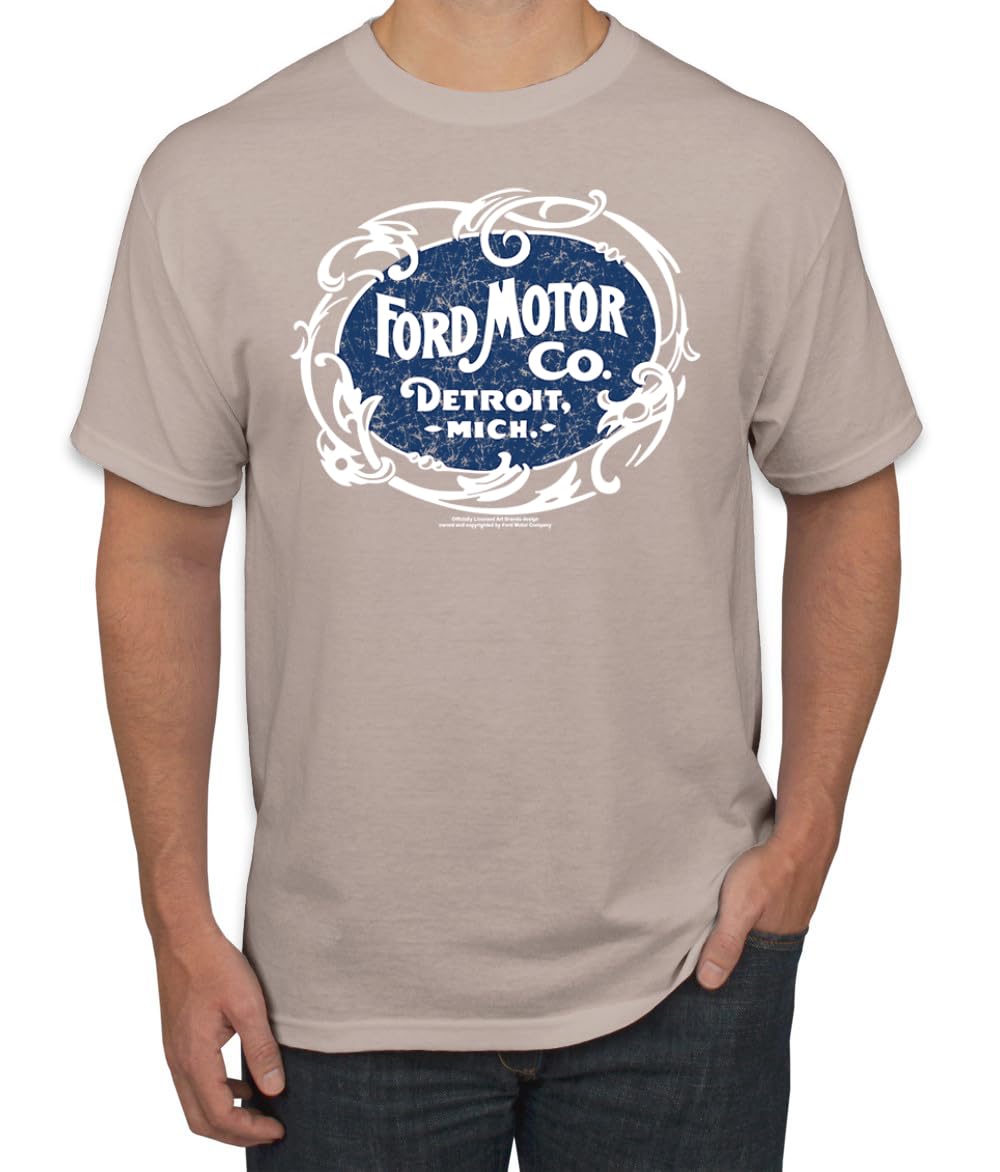 Ford Motor Co Detroit Michigan Classic Vintage Car Company Logo Cars and Trucks Men's T-Shirt