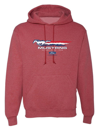 Ford Mustang USA Pony Logo Est 1964 Classic Racing Logo Cars and Trucks Unisex Hoodie