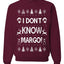 I Don't Know Margo Ugly Christmas Sweater Unisex Crewneck Sweatshirt