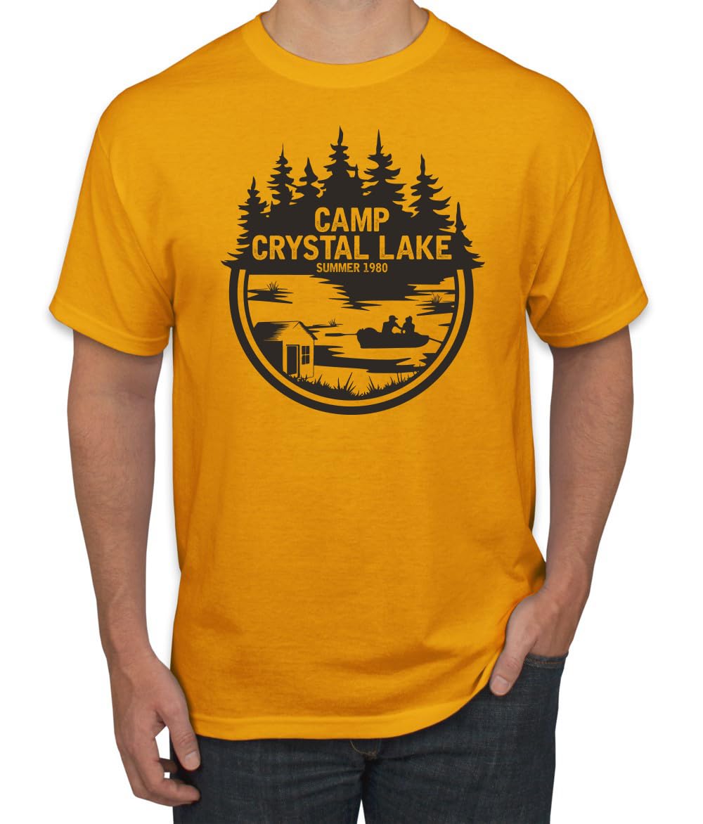 Camp Crystal Lake Retro NJ 80s Horror Movie Jason Pop Culture Men's T-Shirt
