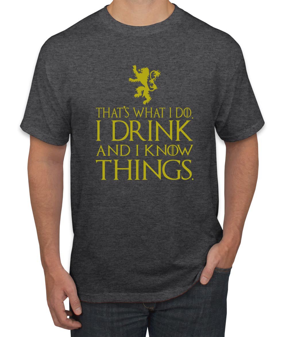 I Drink and I Know Things Tyrion GOT Gold Pop Culture Men's T-Shirt
