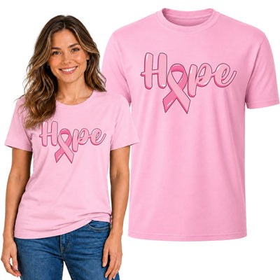 Breast Cancer Awareness Graphic Womens Tee Cotton Tshirt for Women