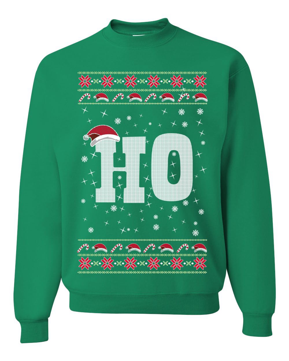 Where my Hos At Santa Ugly Christmas Sweater Unisex Crewneck Sweatshirt