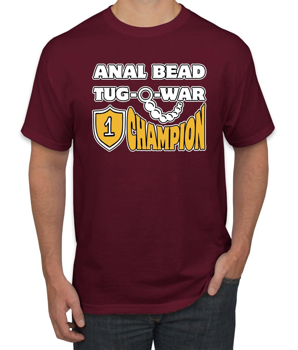 Anal Bead Tug O War Champion Funny Adult Humor Men's T-Shirt