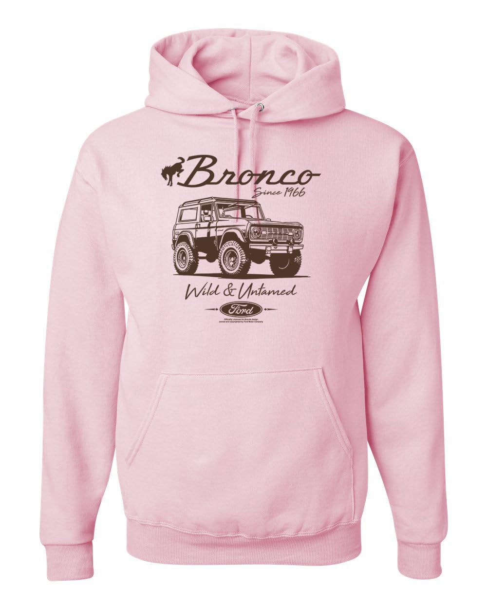 Ford Bronco Wild Untamed 1966 Vintage Cars and Trucks Unisex Hoodie Sweatshirt