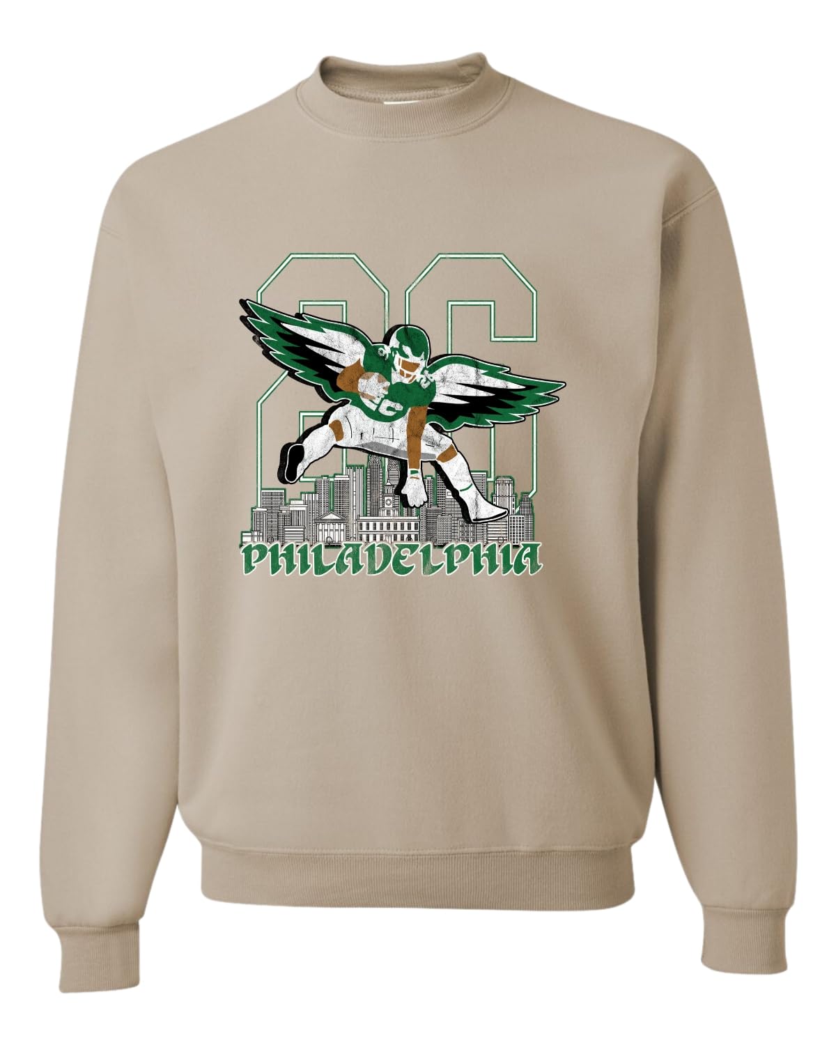 PHI Fantasy Football Sports Fan Pullover Soft Cotton Blend Graphic Unisex Crewneck Sweatshirt