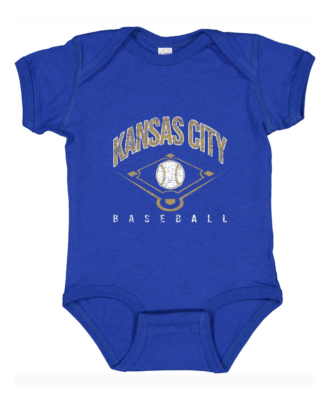 American Baseball Fan Vintage Distressed Field Sports Gift Baby Short-Sleeve Bodysuit