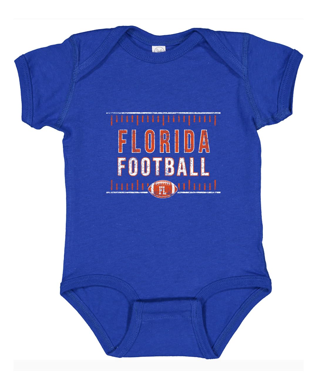 College Football Fan Shirt, Vintage Distressed Field, Retro USA Sports Baby Creeper Boys Girls Infant Bodysuit