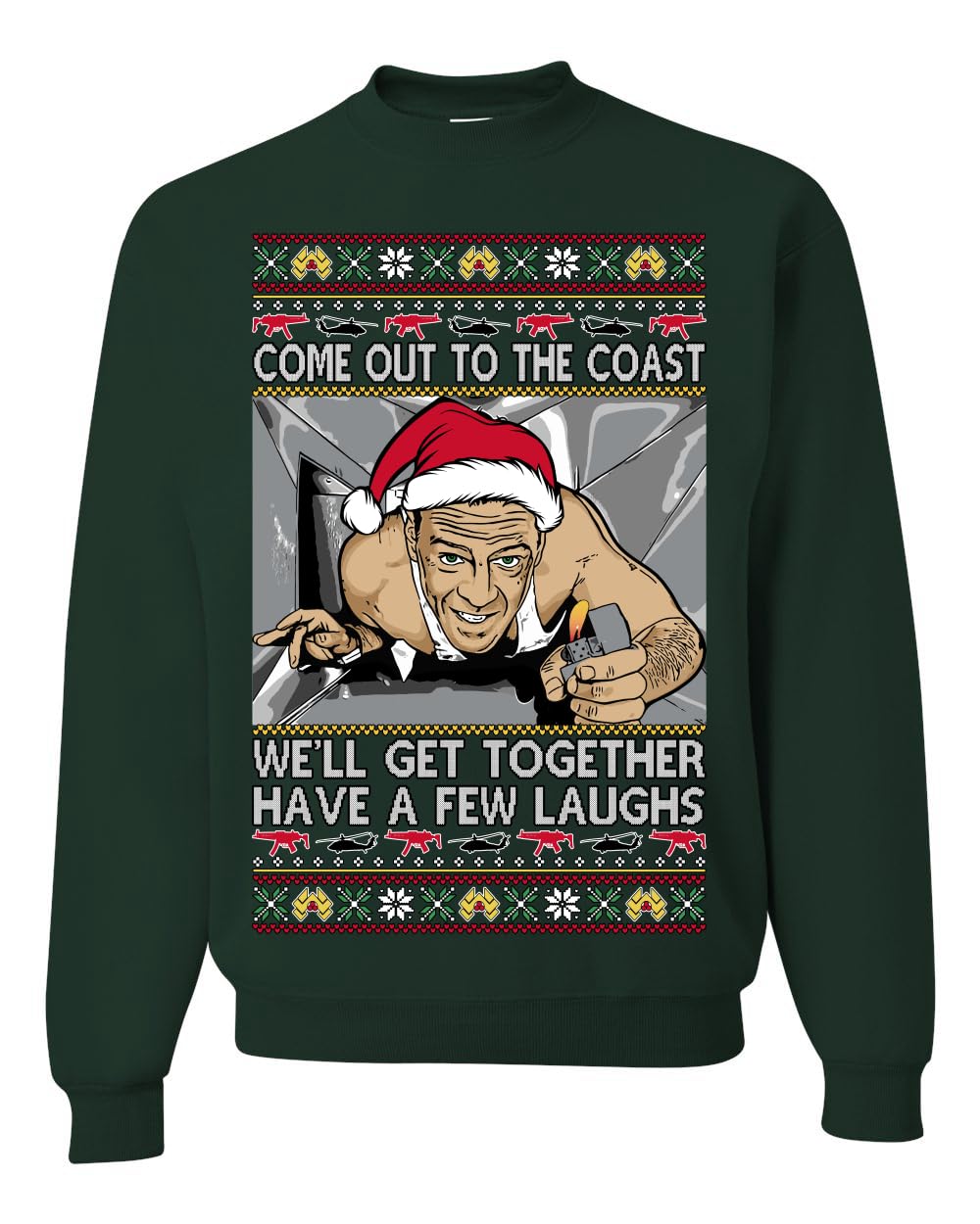 Nakatomi Christmas Party McClane Ugly Christmas Sweater Crewneck Sweatshirt