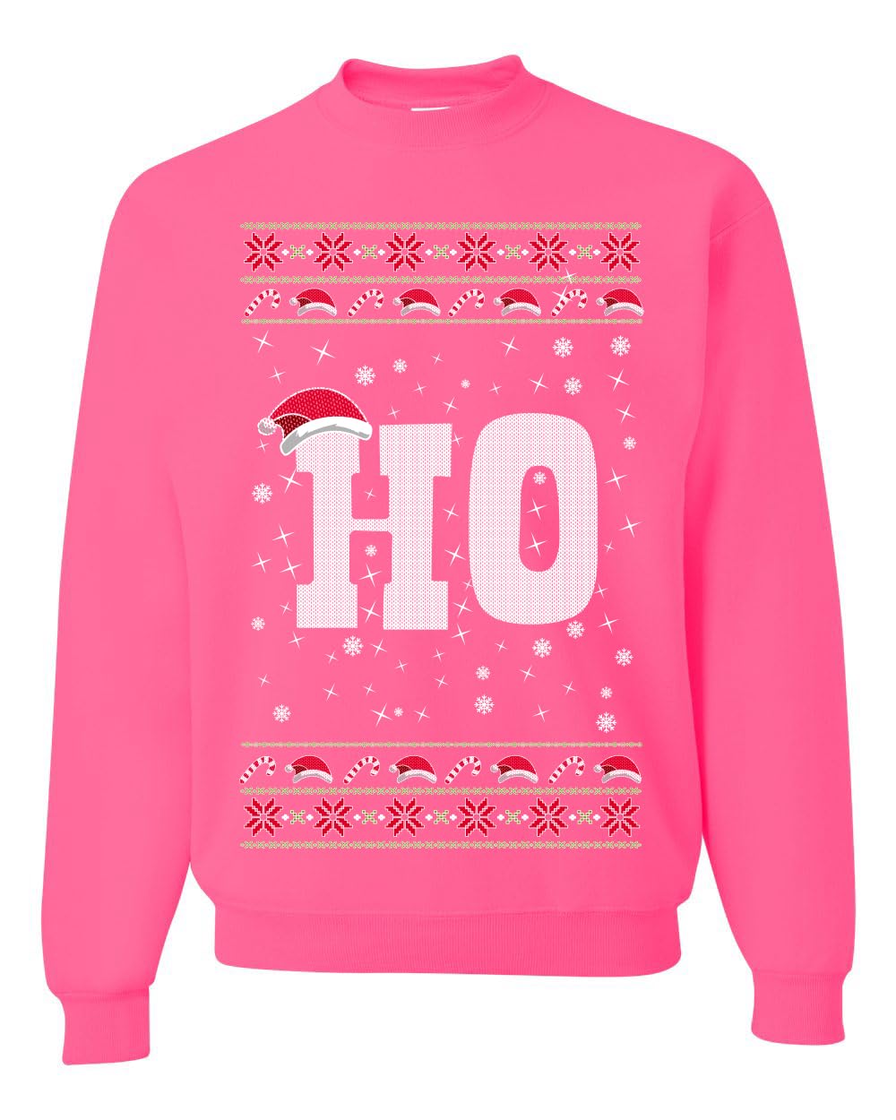 Where my Hos At Santa Ugly Christmas Sweater Unisex Crewneck Sweatshirt