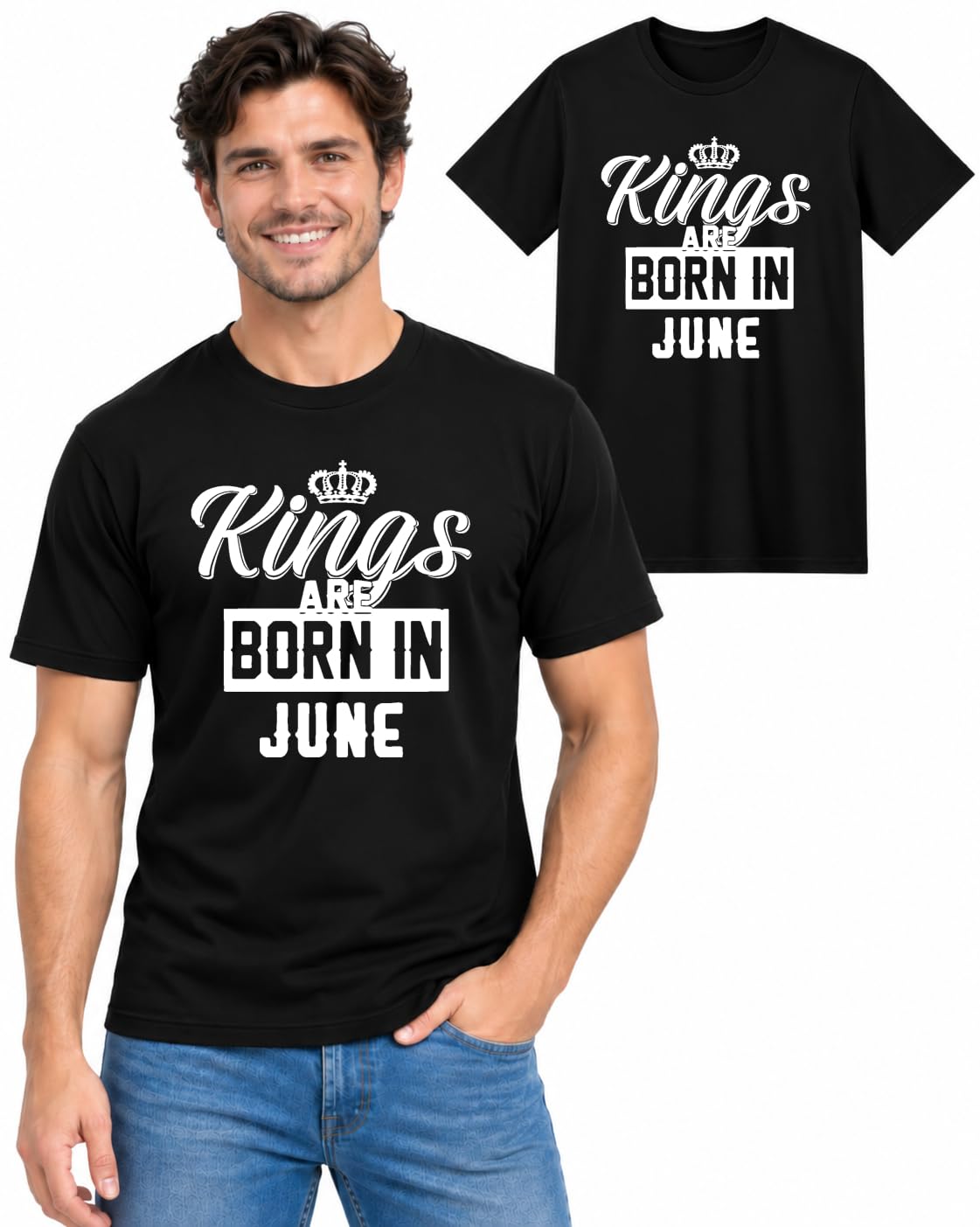 Kings Are Born Birthday T-Shirt, Mens Tee Gift Idea