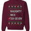 67 Ugly Christmas Sweater Nice Naughty 6-7 Meme Six Seven Unisex Crewneck Sweatshirt