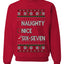 67 Ugly Christmas Sweater Nice Naughty 6-7 Meme Six Seven Unisex Crewneck Sweatshirt