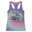 Classic Vintage Ford Bronco Enjoy The Ride Cars and Trucks Tie-Dye Racerback Tank Top