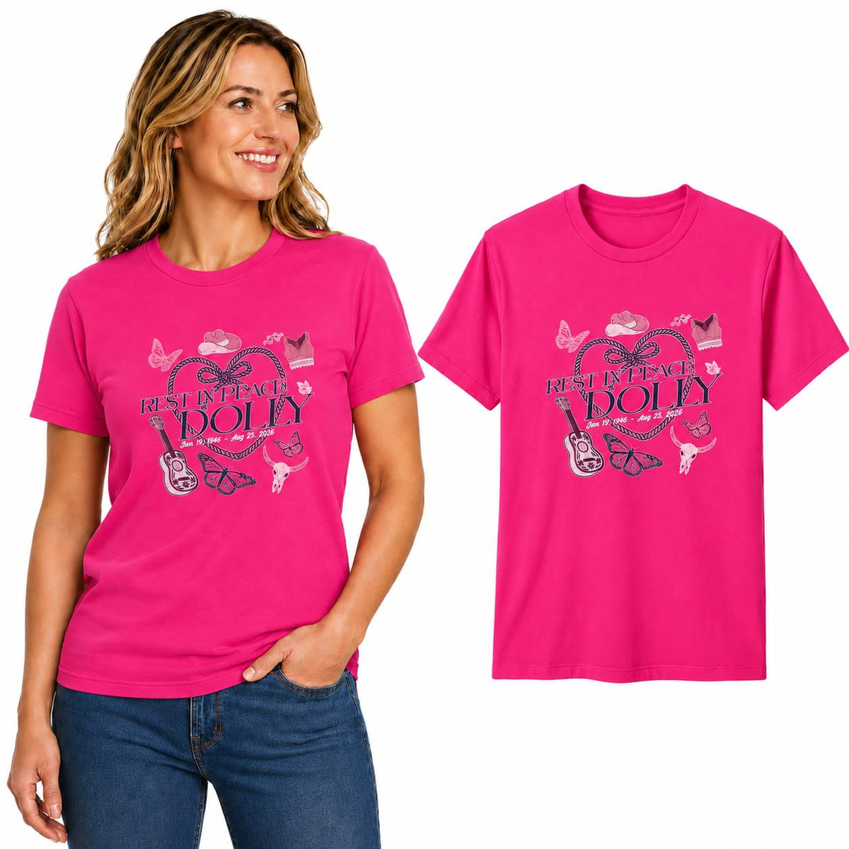 Queen of Country Music RIP Tee Memorial Tribute Pop Culture Men's T-Shirt