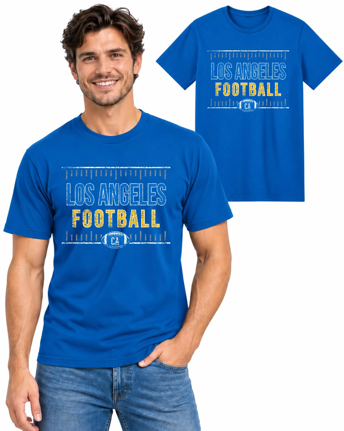 Football Fan City Tee Graphic TShirt for Men and Women Cotton Unisex Tee