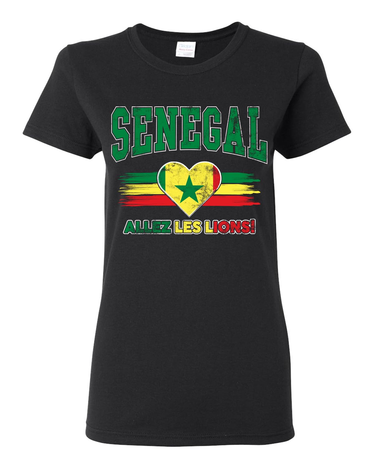 Flag Heart Soccer Fan | Women's Novelty Shirt | Game Day Gift for Her T-Shirt