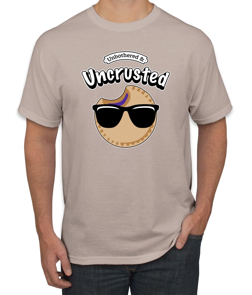 Unbothered and Uncrusted Funny PB&J Sandwich Sunglasses Humor Men's T-Shirt