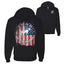 US Flag Ford Bronco Cars and Trucks Front and Back Graphic Zip Up Hoodie Sweatshirt
