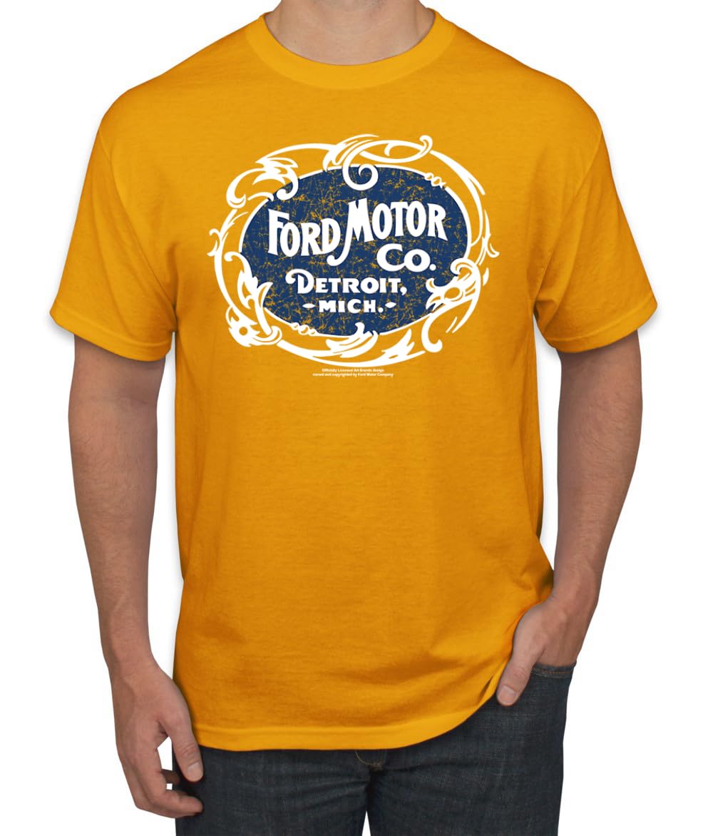 Ford Motor Co Detroit Michigan Classic Vintage Car Company Logo Cars and Trucks Men's T-Shirt
