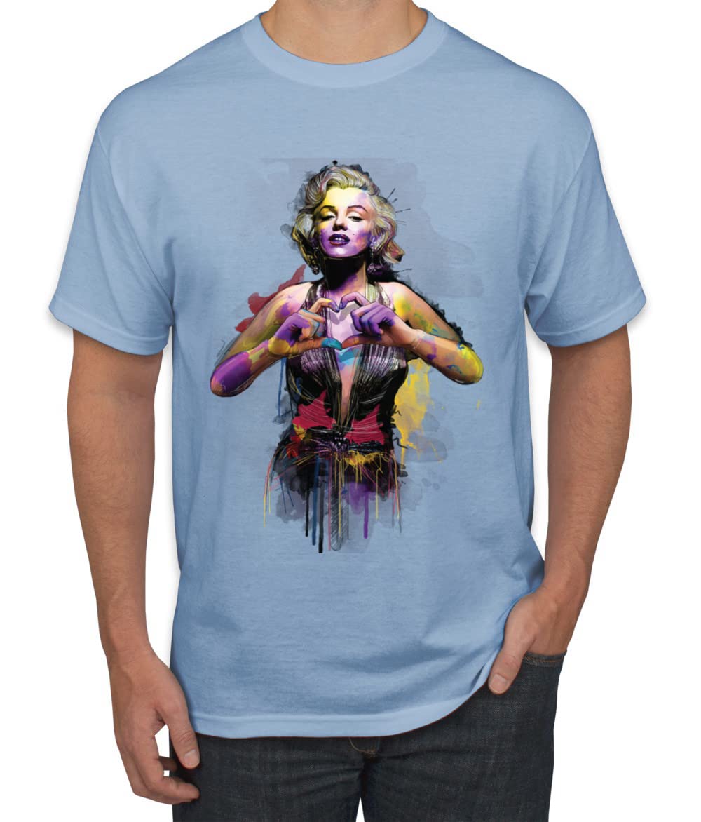 Marilyn Watercolor Love Pop Culture Men's Graphic T-Shirt