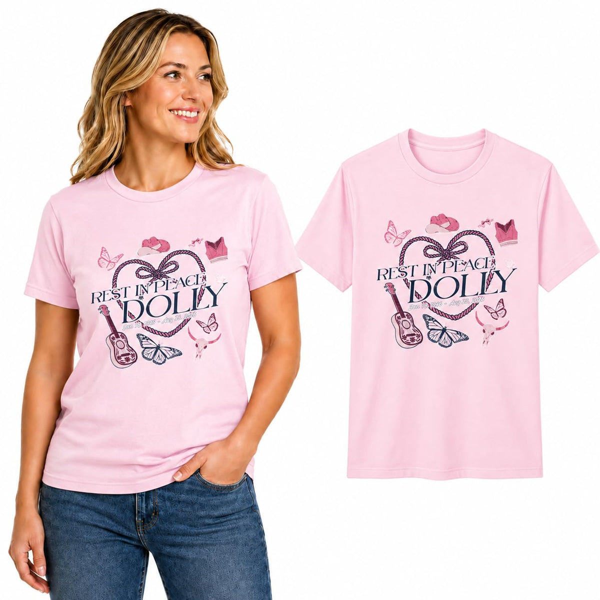 Queen of Country Music RIP Tee Memorial Tribute Pop Culture Men's T-Shirt