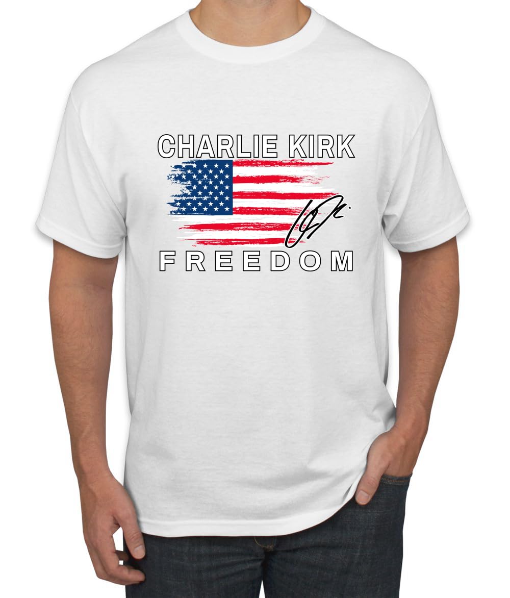 Freedom Shirt Red White and Blue USA Flag Tee, Patriotism American Pride Men's T-Shirt