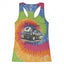 Classic Vintage Ford Bronco Enjoy The Ride Cars and Trucks Tie-Dye Racerback Tank Top