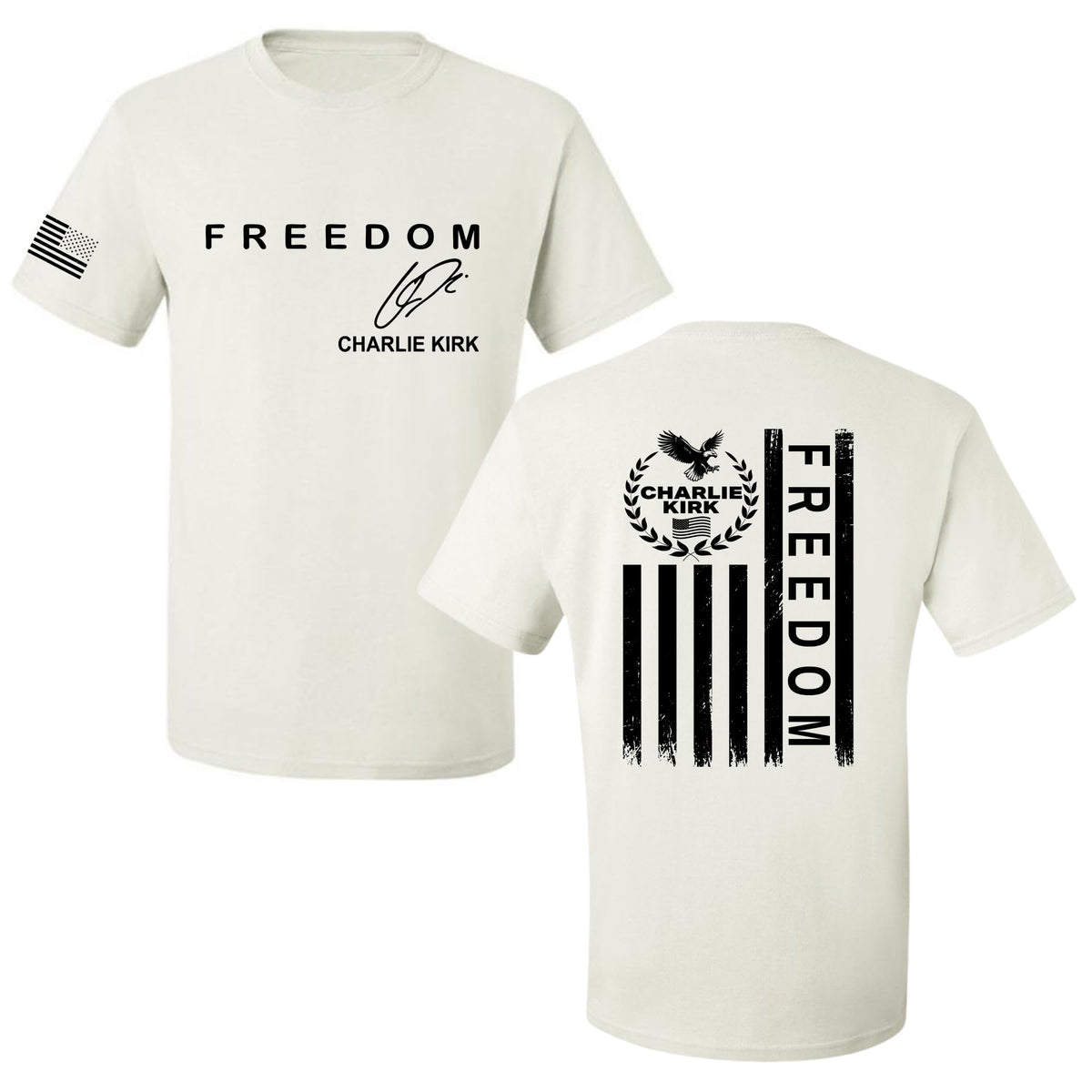 Freedom Cross, Christian Patriotic Men's T-shirt, Charlie Kirk Merch