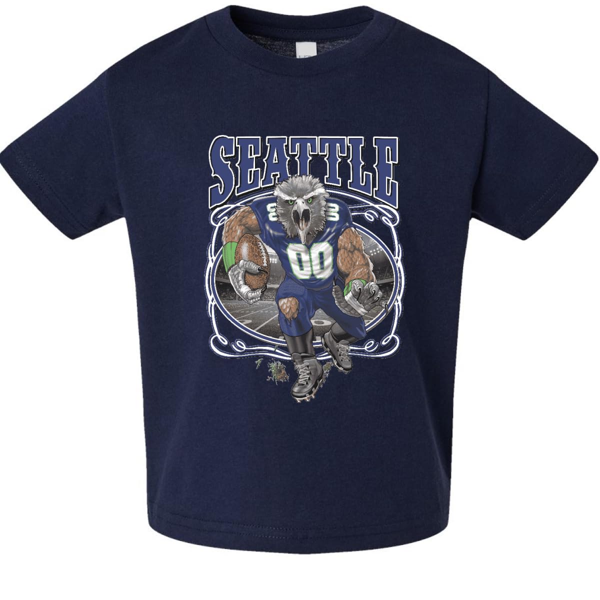 Seattle Fan | SEA Fantasy Football Sports Toddler Crew Graphic T-Shirt