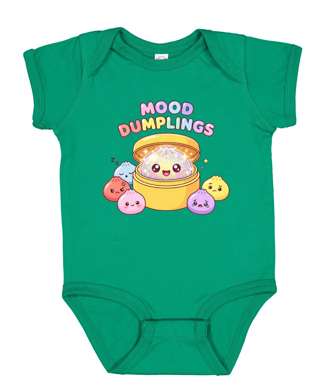 Mood Dumplings Kawaii Cute Dim Sum Emotional Dumpling Anime Food Lover Pop Culture Baby Creeper Boys Girls Infant Bodysuit