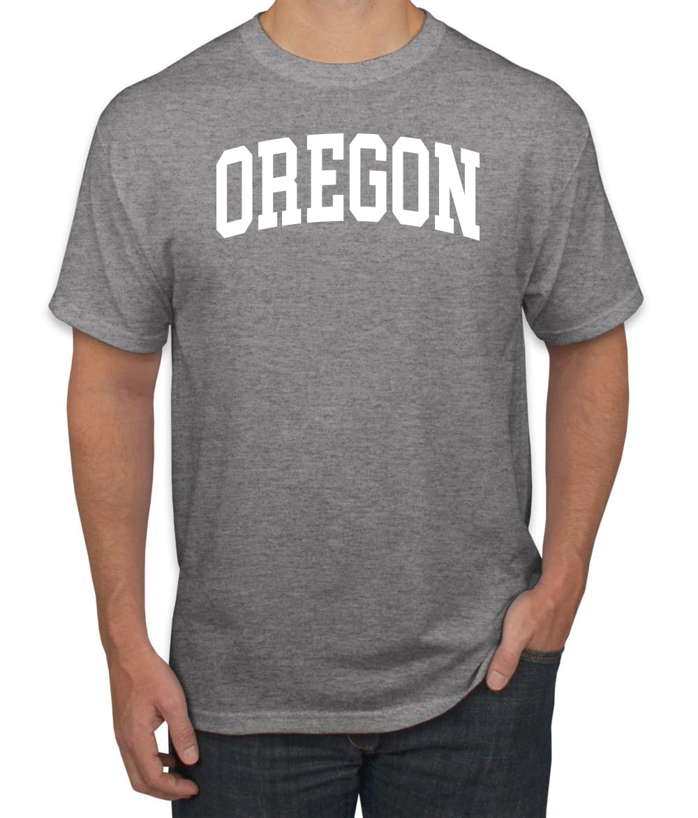 State of Oregon College Style White Fashion Men's T-Shirt