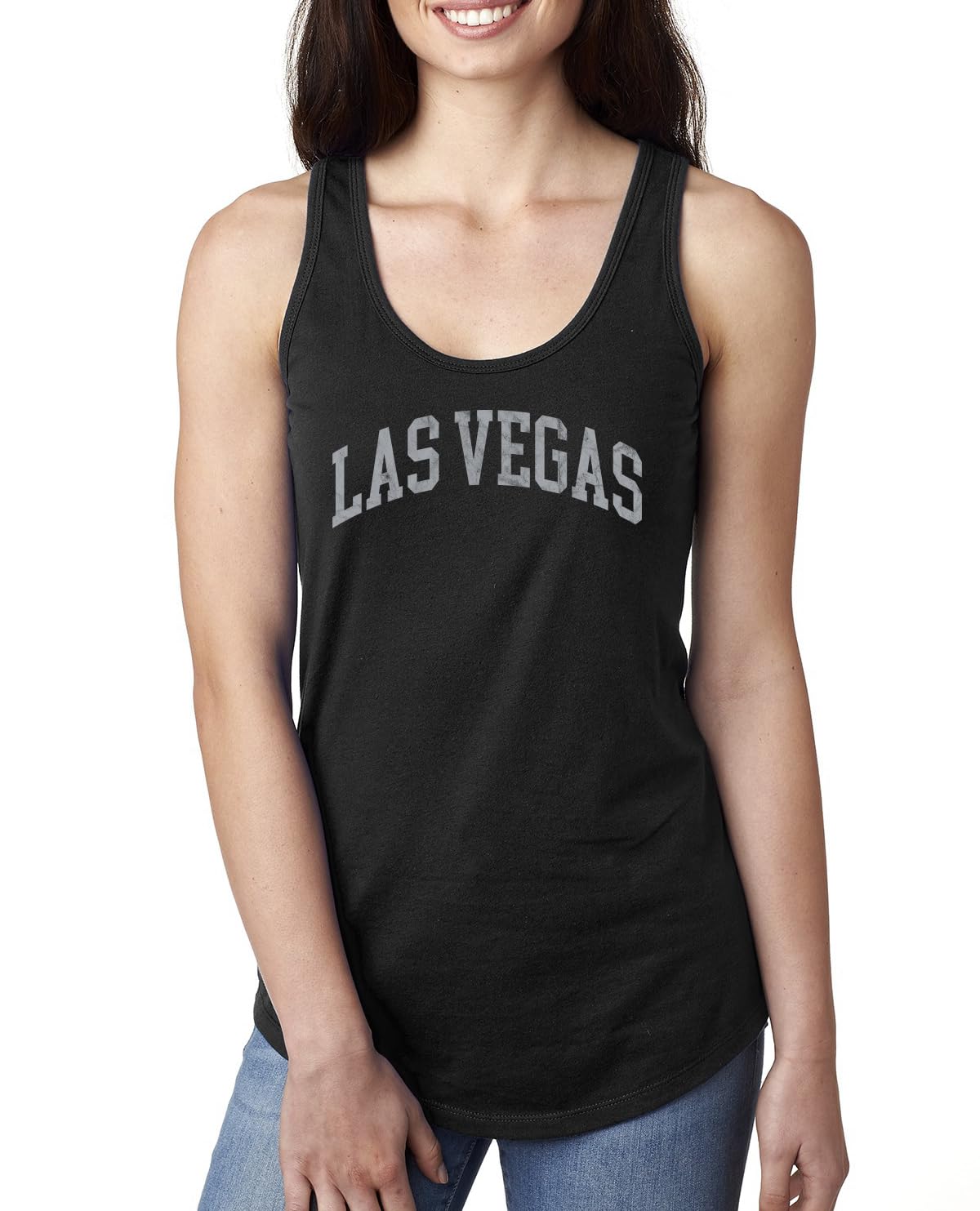 Classic Varsity College Style Fantasy Fan, Trendy Team Streetwear Sports Ladies Racerback Tank Top