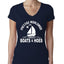 Funny Island Pop Culture Womens Junior Fit V-Neck Tee