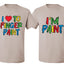 I Love to Finger Paint, I'm Paint, Funny Painting Meme His and Hers Valentine's Day Matching Couple T-Shirt