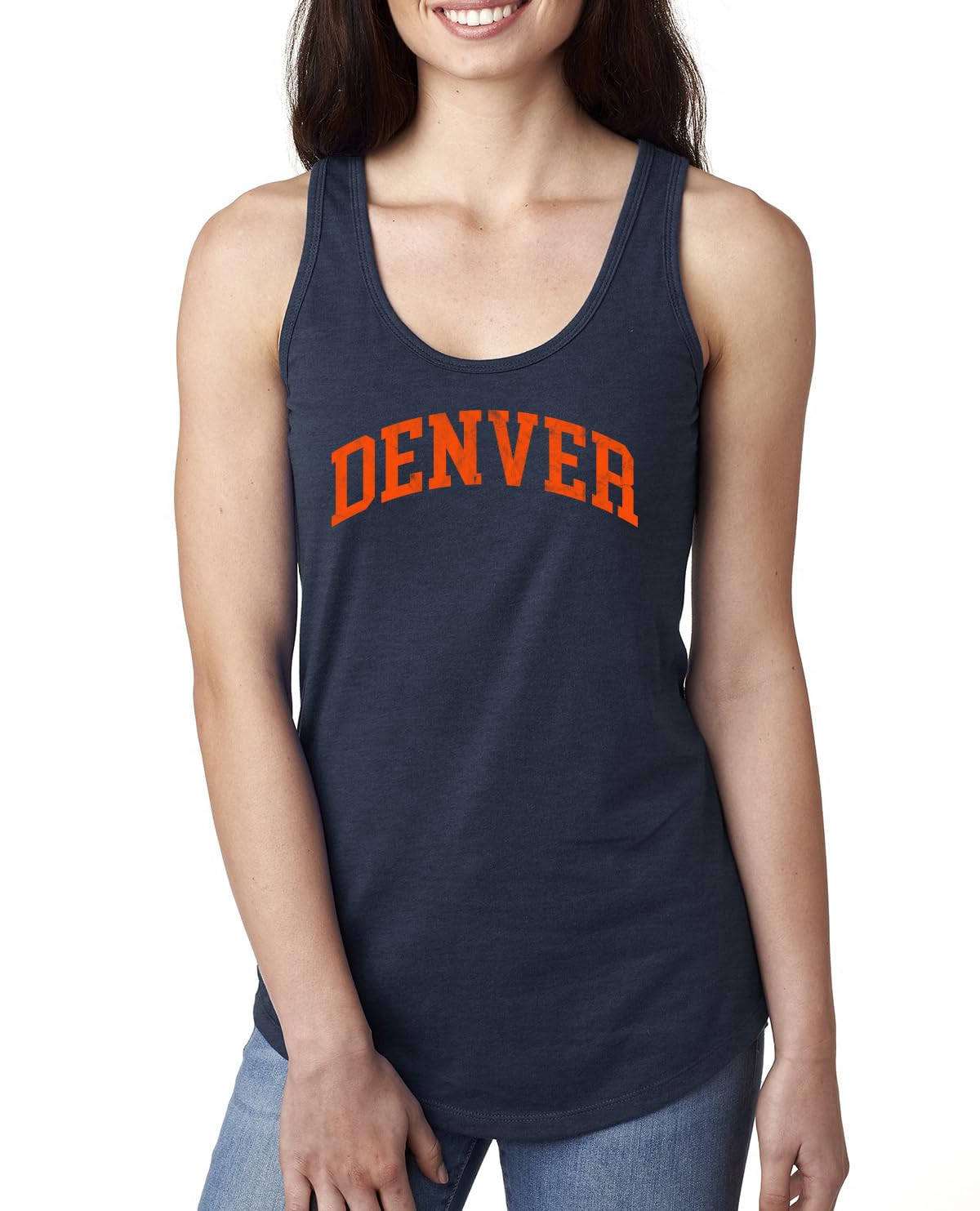 Classic Varsity College Style Fantasy Fan, Trendy Team Streetwear Sports Ladies Racerback Tank Top