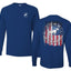 US Flag Ford Bronco Front and Back  Cars and Trucks Mens Long Sleeve Shirt