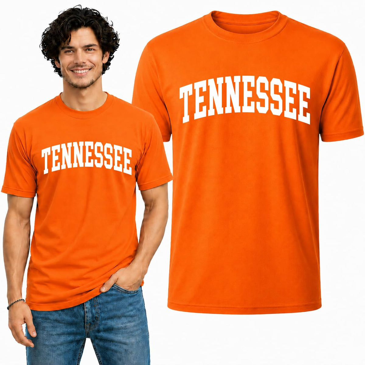 State of Tennessee Football Fan Graphic Fashion Men's T-Shirt