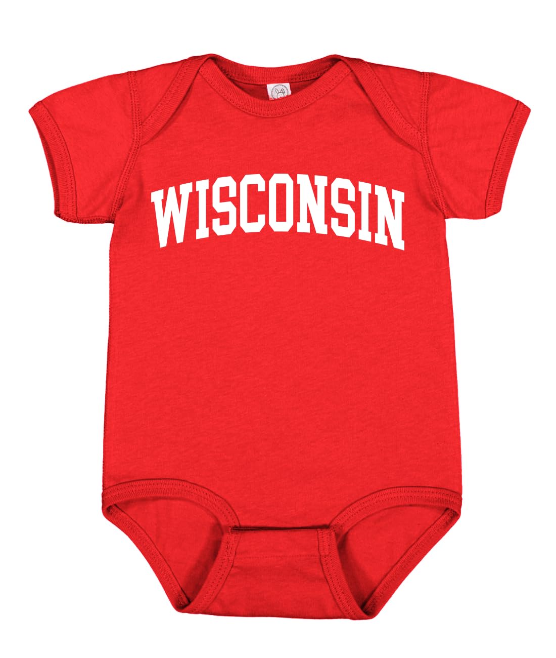 State of Wisconsin College Style White Fashion Baby Black Sports Baby Creeper Boys Girls Infant Bodysuit
