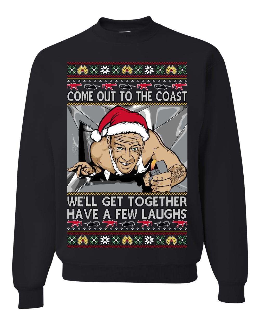 Nakatomi Christmas Party McClane Ugly Christmas Sweater Crewneck Sweatshirt