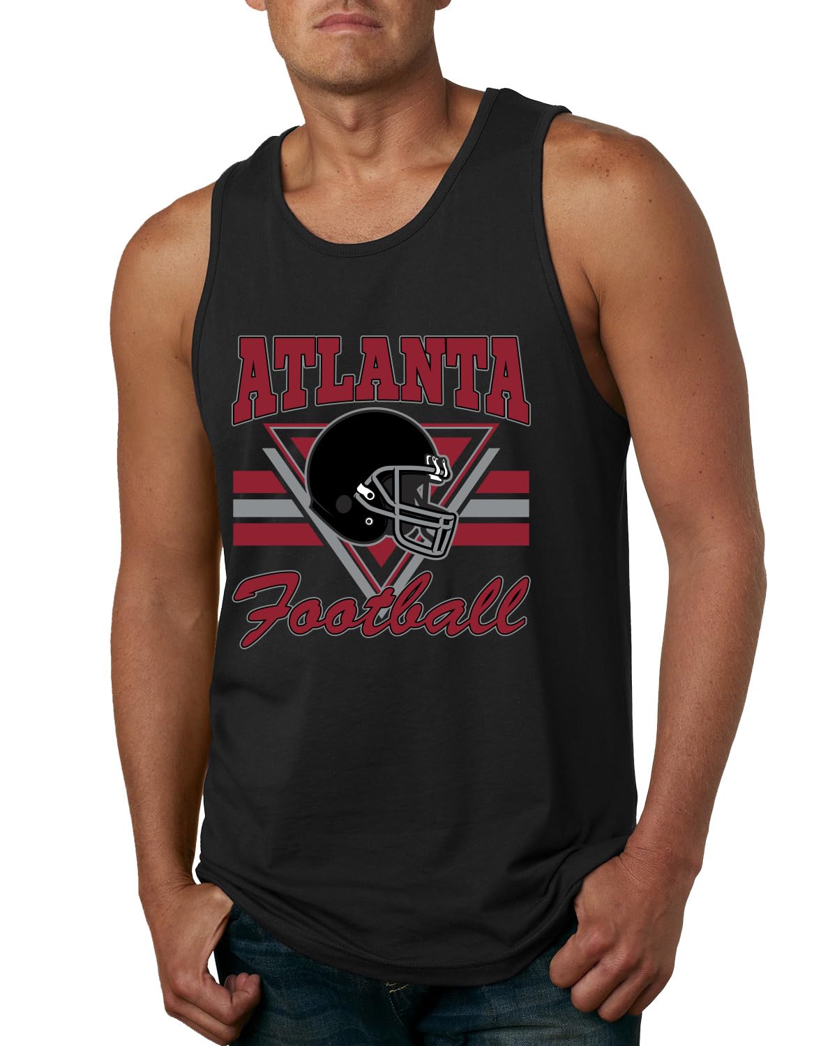 Vintage American Footbal Team Fan Helmets Sports Mens Tank Top