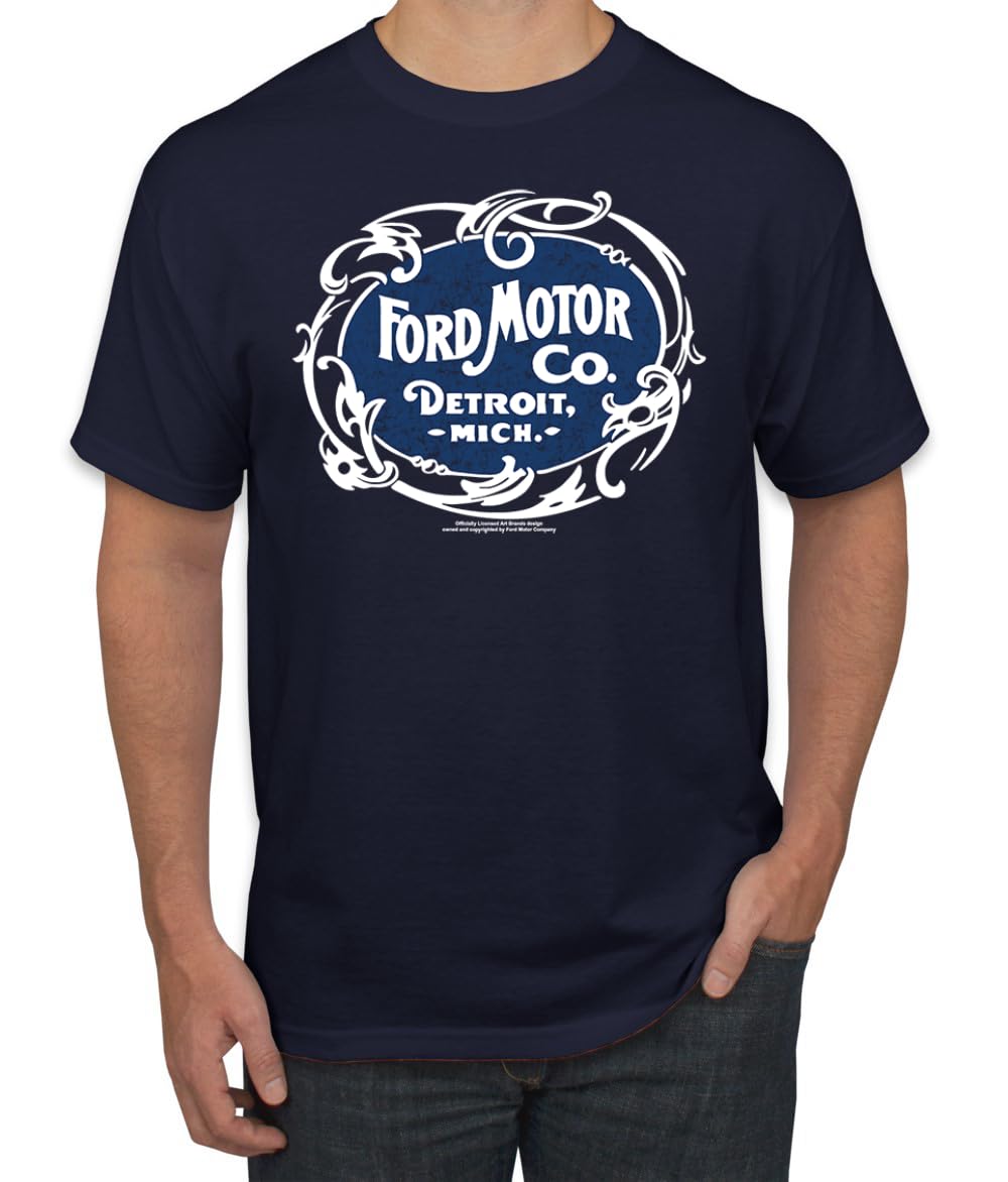 Ford Motor Co Detroit Michigan Classic Vintage Car Company Logo Cars and Trucks Men's T-Shirt