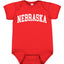 State of Nebraska College Style Fashion Baby Creeper Boys Girls Infant Bodysuit