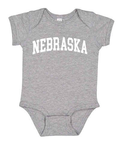 State of Nebraska College Style Fashion Baby Creeper Boys Girls Infant Bodysuit