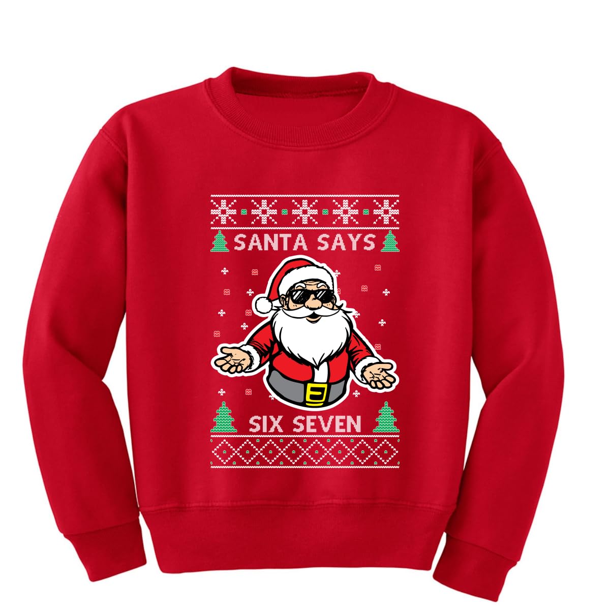 6 7 Numbers Six Seven Unisex Boys Girls Crewneck Sweatshirt