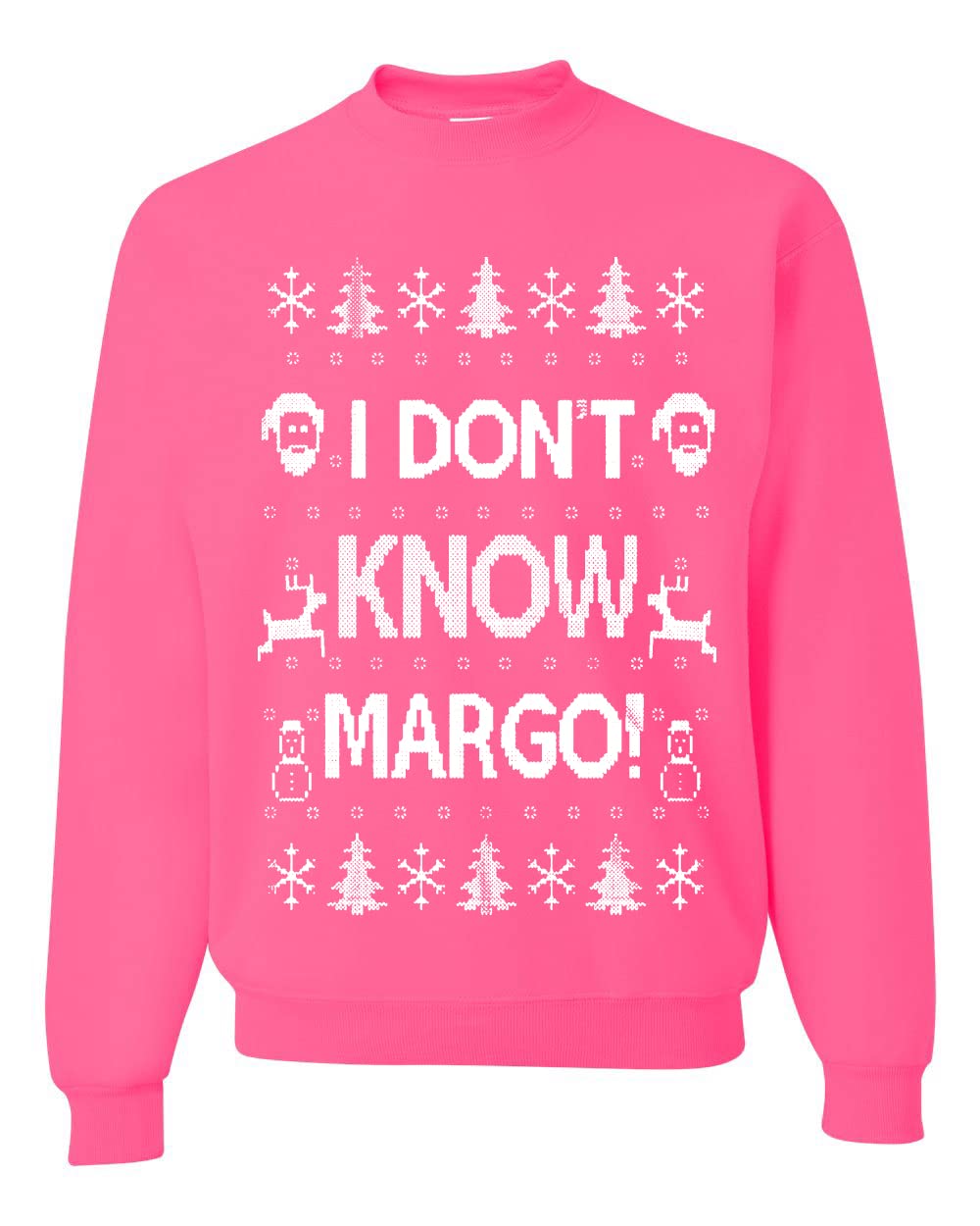 I Don't Know Margo Ugly Christmas Sweater Unisex Crewneck Sweatshirt