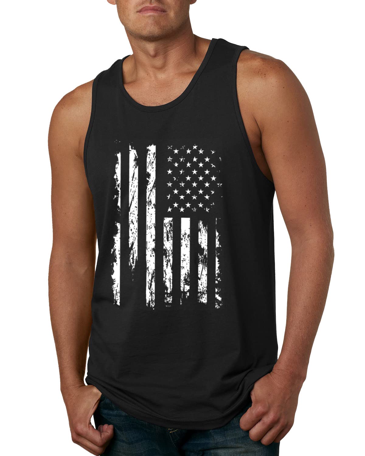 Beer Bacon Guns Freedom Funny America USA Drinking Independence Day Mens Graphic Tank Top